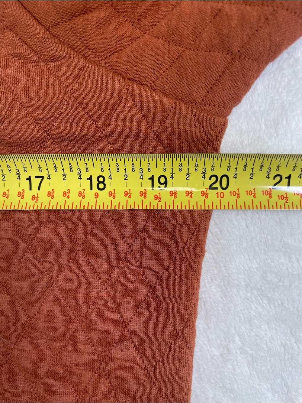 Time and Tru Rust Quilted Cardigan M Puff Sleeve Button Front Cottagecore - Picture 5 of 8
